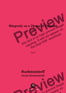 page one of Rachmaninoff-Rhapsody on a Theme of Paganini,Op.43,for Strings