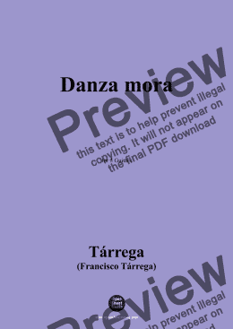 page one of Tárrega-Danza mora,for 3 Guitars