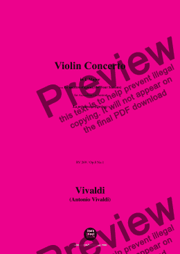 page one of Vivaldi-Violin Concerto,for Accordion Orchestra