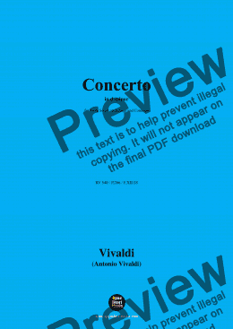 page one of Vivaldi-Concerto,for Viola Solo,Lute,Strings and Continuo