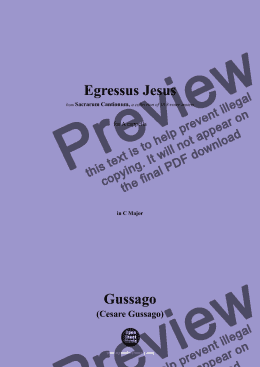 page one of Gussago-Egressus Jesus,for A cappella