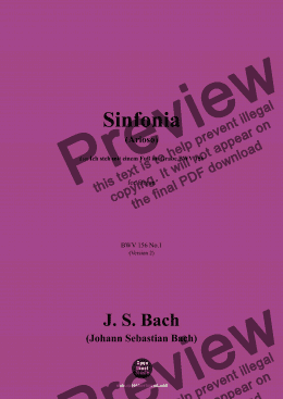 page one of J. S. Bach-Sinfonia(Arioso),BWV 156 No.1,Version 2,for Organ