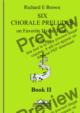 page one of Six Chorale Preludes on Favorite Hymn Tunes