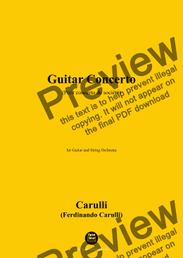 page one of F. Carulli-Guitar Concerto,for Guitar and String Orchestra