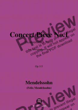 page one of F. Mendelssohn-Concert Piece No.1,for Clarinet,Horn and Piano