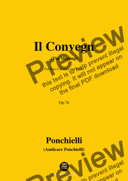 page one of Ponchielli-Il Convegn (The Meeting),Op.76,for Two Clarinets and Piano