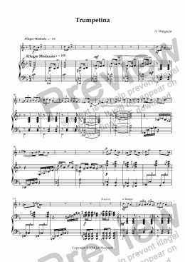 page one of Trumpetina (A. Waignein)