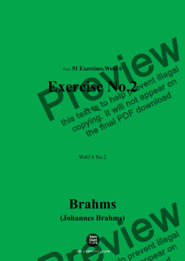 page one of Brahms-Exercise No.2,WoO 6 No.2,for Piano