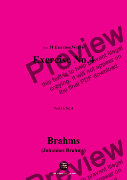 page one of Brahms-Exercise No.4,WoO 6 No.4,for Piano