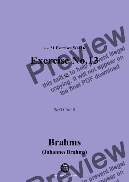 page one of Brahms-Exercise No.13,WoO 6 No.13,for Piano