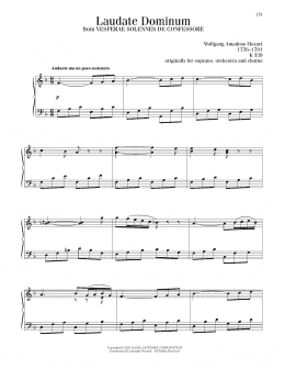 page one of Laudate Dominum (Piano Solo)