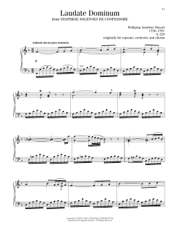 page one of Laudate Dominum (Piano Solo)