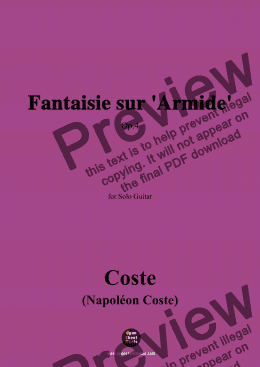 page one of Coste-Fantaisie sur 'Armide',Op.4,for Guitar