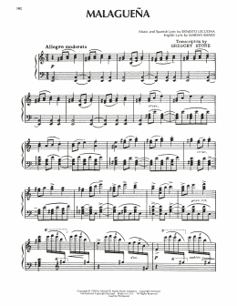 page one of Malaguena (Piano Solo)