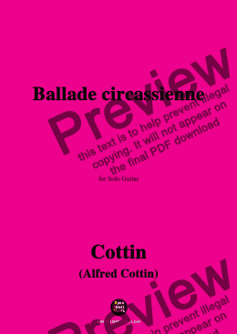 page one of Cottin-Ballade circassienne,for Guitar