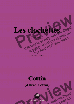 page one of Cottin-Les clochettes(Gavotte),for Guitar