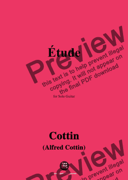 page one of Cottin-Étude,for Guitar