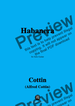 page one of Cottin-Habanera,for Guitar