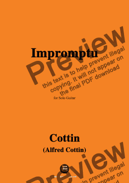 page one of Cottin-Impromptu,for Guitar