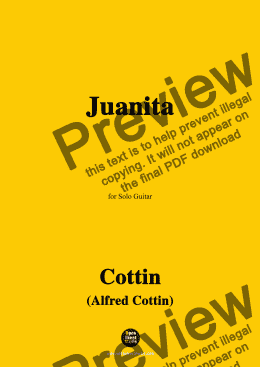 page one of Cottin-Juanita,for Guitar