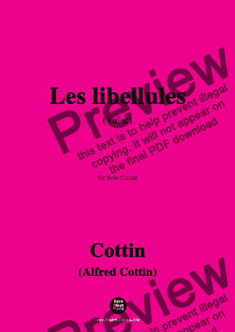 page one of Cottin-Les libellules(Valse),for Guitar