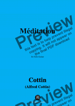 page one of Cottin-Méditation,for Guitar