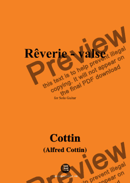 page one of Cottin-Rêverie-valse,for Guitar