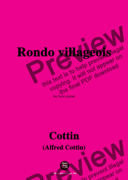 page one of Cottin-Rondo villageois,for Guitar