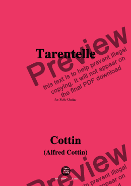 page one of Cottin-Tarentelle,for Guitar