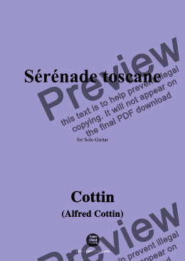 page one of Cottin-Sérénade toscane,for Guitar