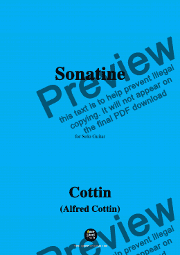 page one of Cottin-Sonatine,for Guitar