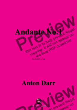 page one of Adam Darr-Andante No.1,for Guitar