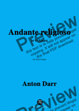 page one of Adam Darr-Andante religioso,in G Major,for Guitar