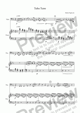 page one of Tuba Tune