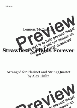 page one of Strawberry Fields Forever