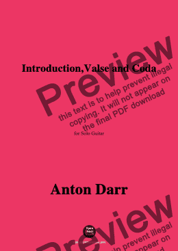 page one of Adam Darr-Introduction,Valse and Coda,for Guitar