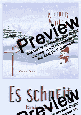 page one of Es schneit