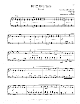 page one of 1812 Overture (Piano Solo)