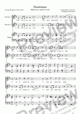 page one of Diademata (Make me a captive, Lord) - Double descant & reharmonisation