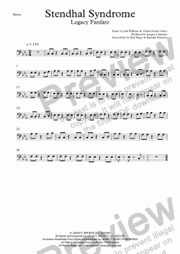 page one of Jacques Cameron - Stendhal Syndrome (Legacy Artists Fanfare): String Bass