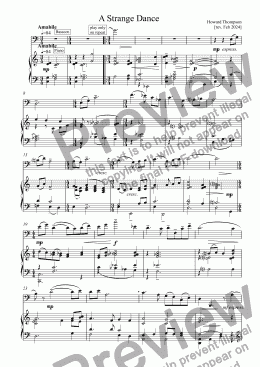 page one of A Strange Dance for Bassoon