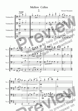 page one of Mellow  Cellos 2.