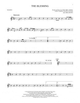 page one of The Blessing (Trumpet Solo)