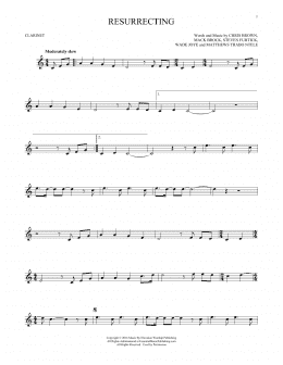 page one of Resurrecting (Clarinet Solo)