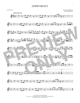 page one of Good Grace (Alto Sax Solo)