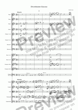 page one of Divertimento Giocoso  