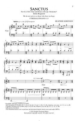 page one of Sanctus (SATB Choir)