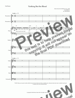 page one of Nothing But the Blood (Score & Parts)