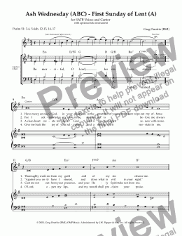 page one of Psalm 51: Ash Wednesday (ABC) - First Sunday of Lent (A) 