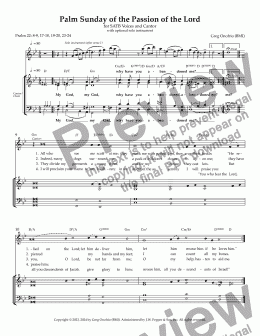 page one of Psalm 22: Palm Sunday of the Passion of the Lord